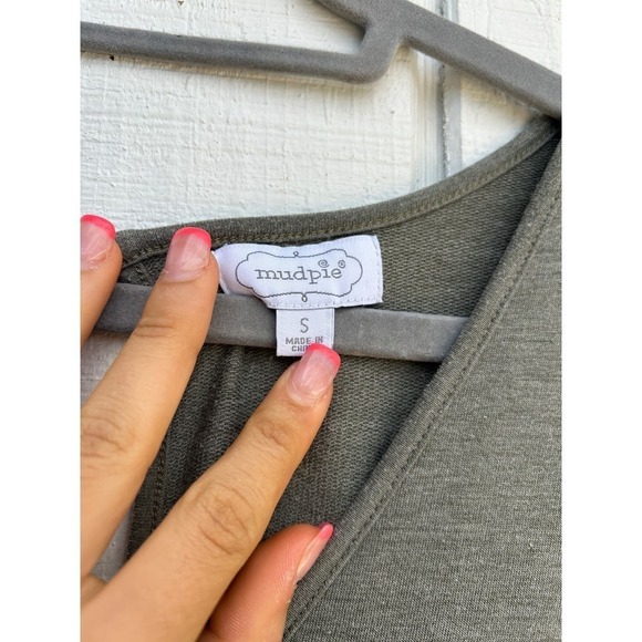 Mud Pie Knit Wide Leg Jumpsuit, Short Sleeve, Keyhole Back Closure, Sz S - Picture 7 of 7